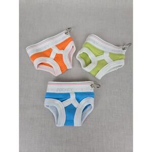 Set of 3 Jockey Mini Brief Keychains Funny Underware Keychains